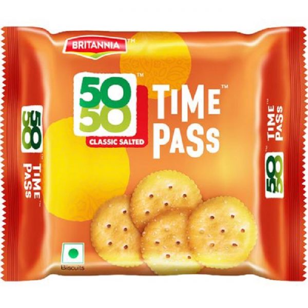 Britannia 5050 Timepass Salted Biscuits Harish Food Zone